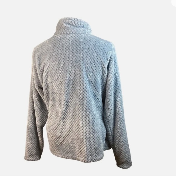 Columbia Fleece jacket dusty blue pockets full zipper high adjustable collar L - Picture 5 of 15